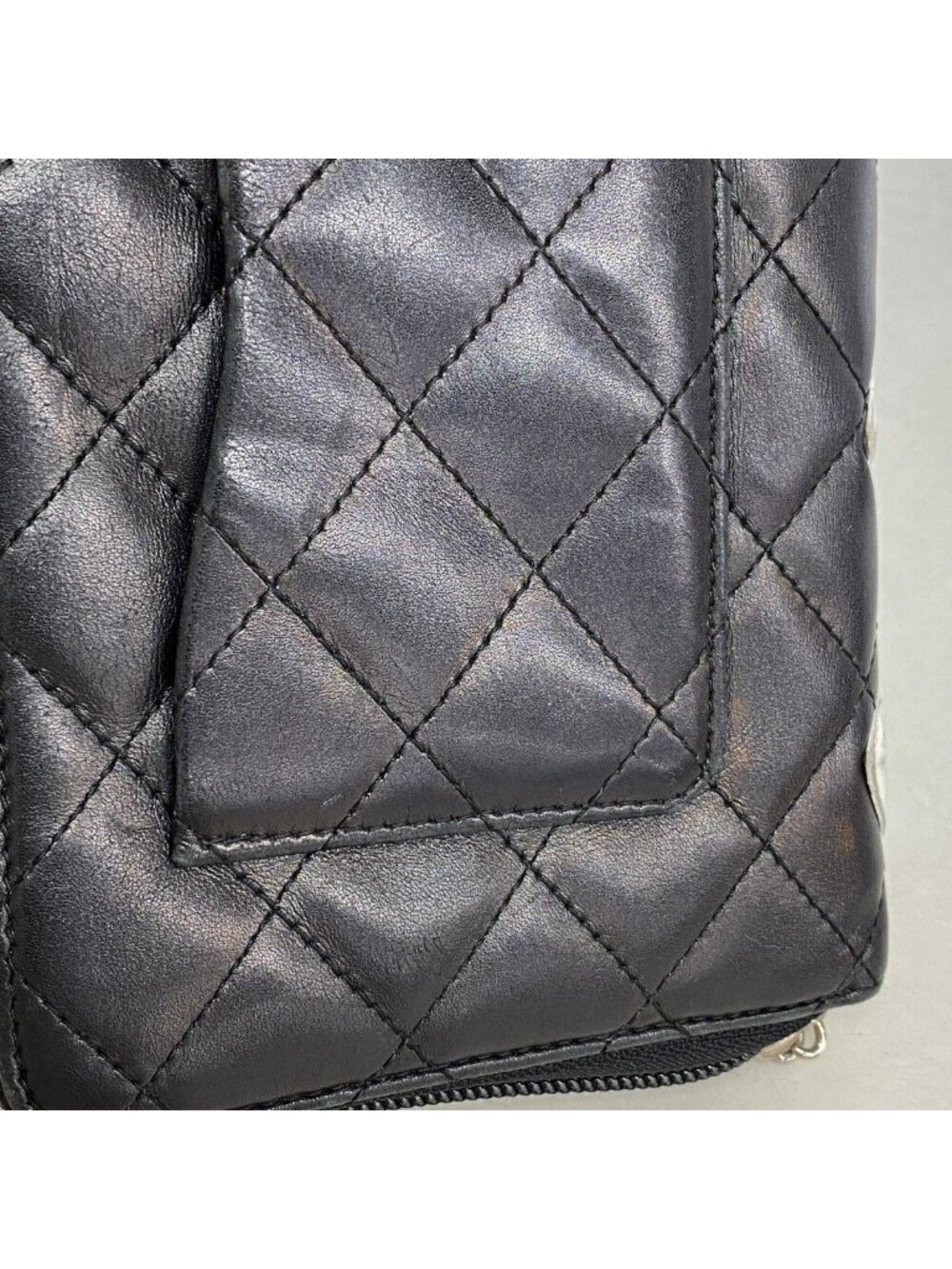 Chanel Wallet Cambon Lambskin Black Silver - Picture 9 of 10